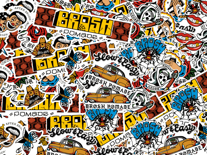 NEW BROSH STICKERS SET