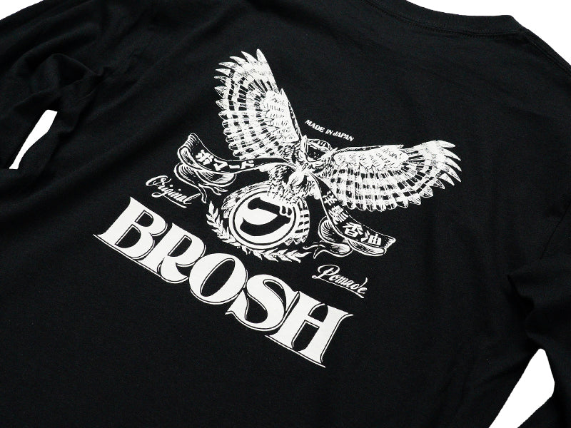 BROSH × FUSTY WORKS L/S TEE OWL LOGO