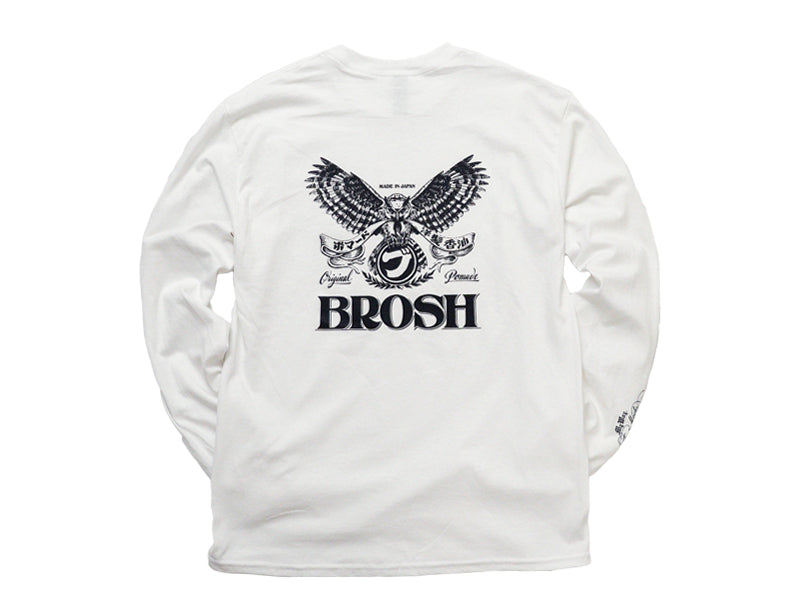 BROSH × FUSTY WORKS L/S TEE OWL LOGO