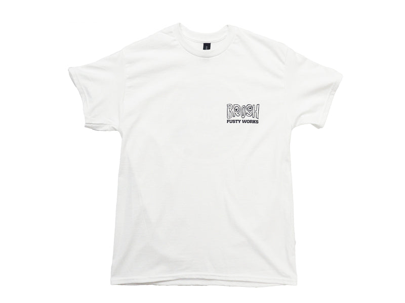BROSH × FUSTY WORKS S/S TEE FACE LOGO