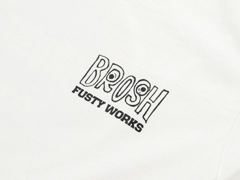 BROSH × FUSTY WORKS S/S TEE FACE LOGO