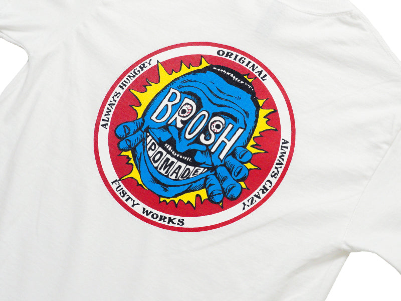 BROSH × FUSTY WORKS S/S TEE FACE LOGO