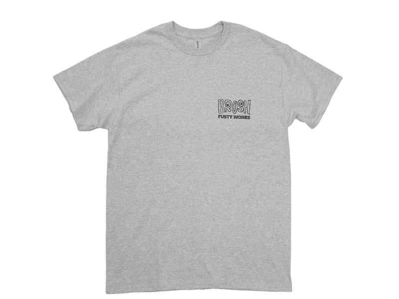 BROSH × FUSTY WORKS S/S TEE FACE LOGO