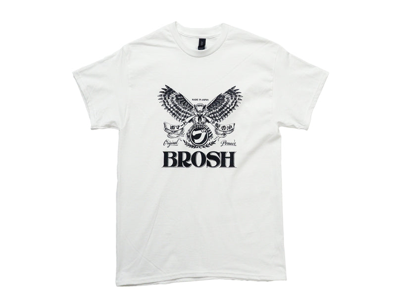 BROSH × FUSTY WORKS S/S TEE OWL LOGO