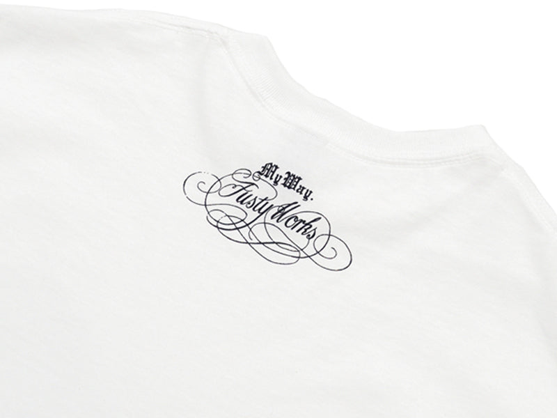 BROSH × FUSTY WORKS S/S TEE OWL LOGO