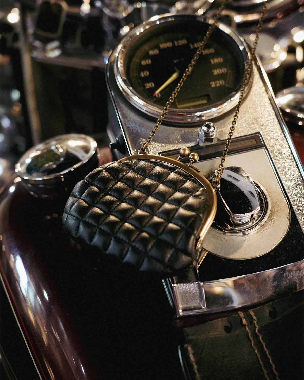 BACKDROP Leathers × MOONEYES × BROSH GM WALLET w/chain